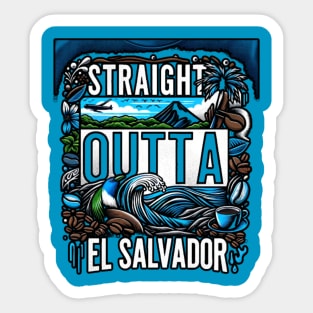 Sraight Outta El Salvador Sticker